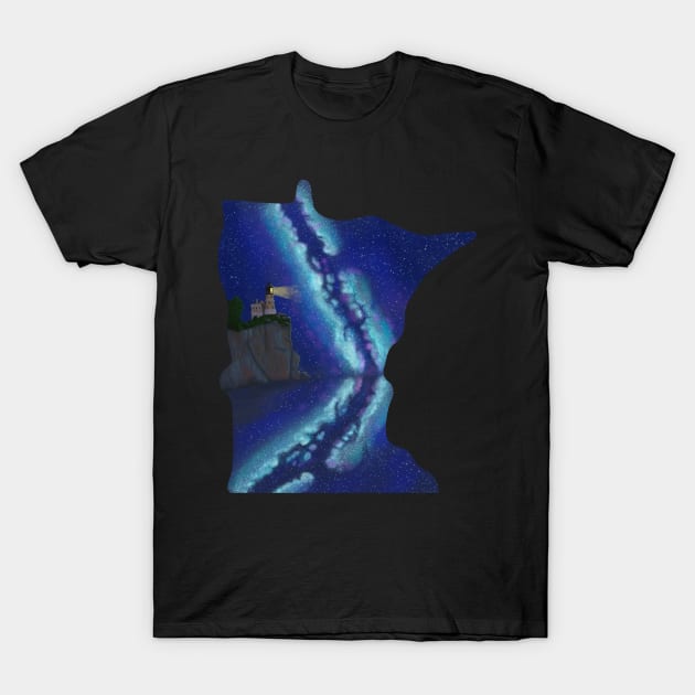 Minnesota Split Rock Lighthouse T-Shirt by EcoElsa